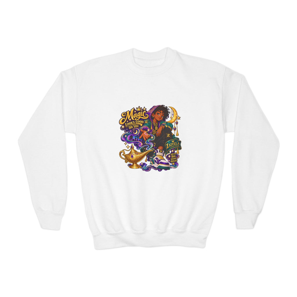 Dream Big Youth Crewneck Sweatshirt — Magic Follows You Graphic