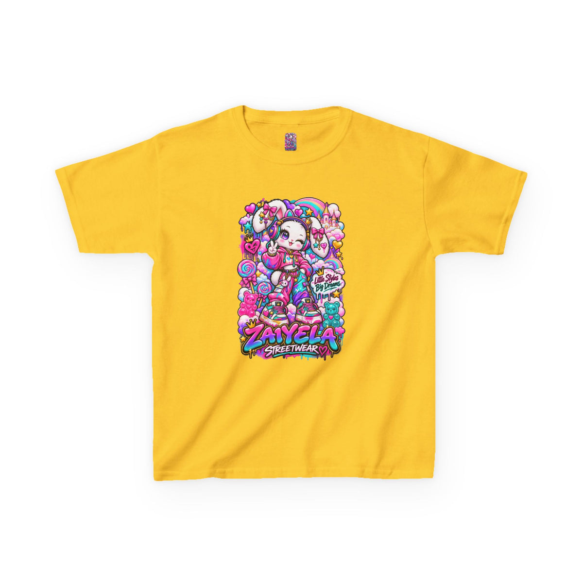 Kids Tee — Colorful Anime Candy Character Bunny Candy Dream