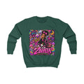 Kids Sweatshirt — Personalized 'Zaiyela' Colorful Princess Graphic Crewneck