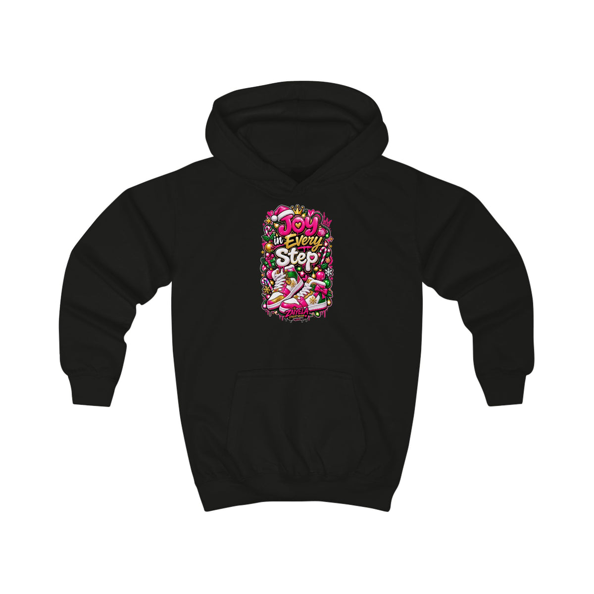 Kids Hoodie Joy in Every Step Holiday Graphic Hoodie