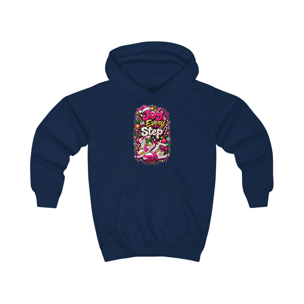Kids Hoodie Joy in Every Step Holiday Graphic Hoodie