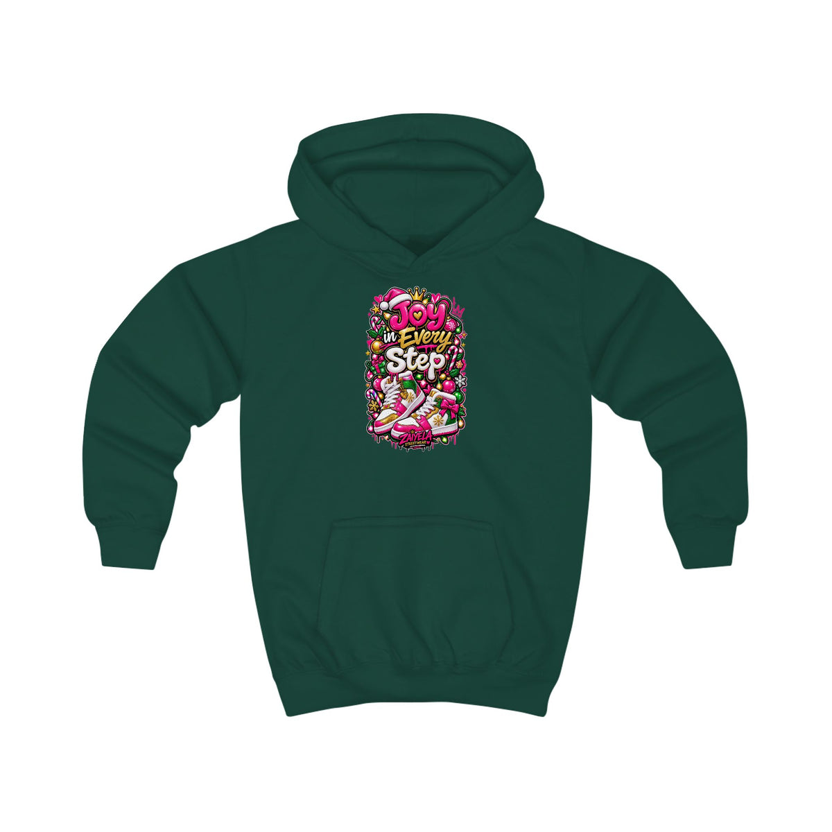 Kids Hoodie Joy in Every Step Holiday Graphic Hoodie