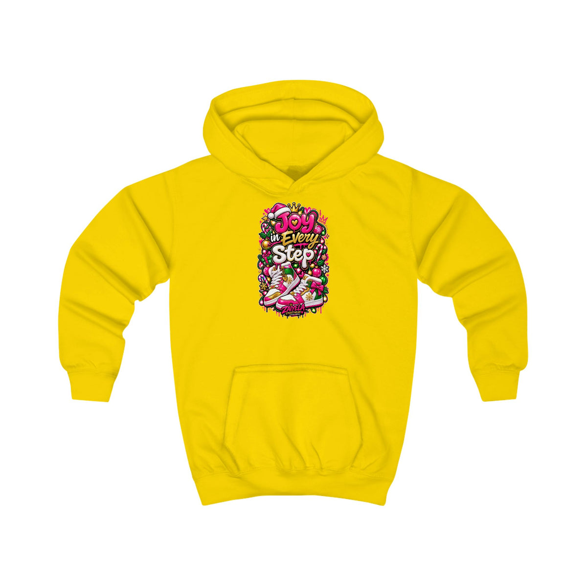 Kids Hoodie Joy in Every Step Holiday Graphic Hoodie