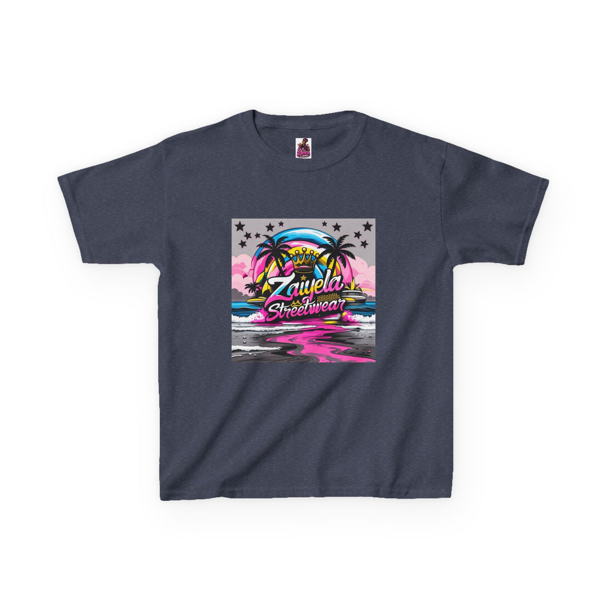 Kids Tee  Retro Neon  Sweetwater Tropical Sunset Graphic