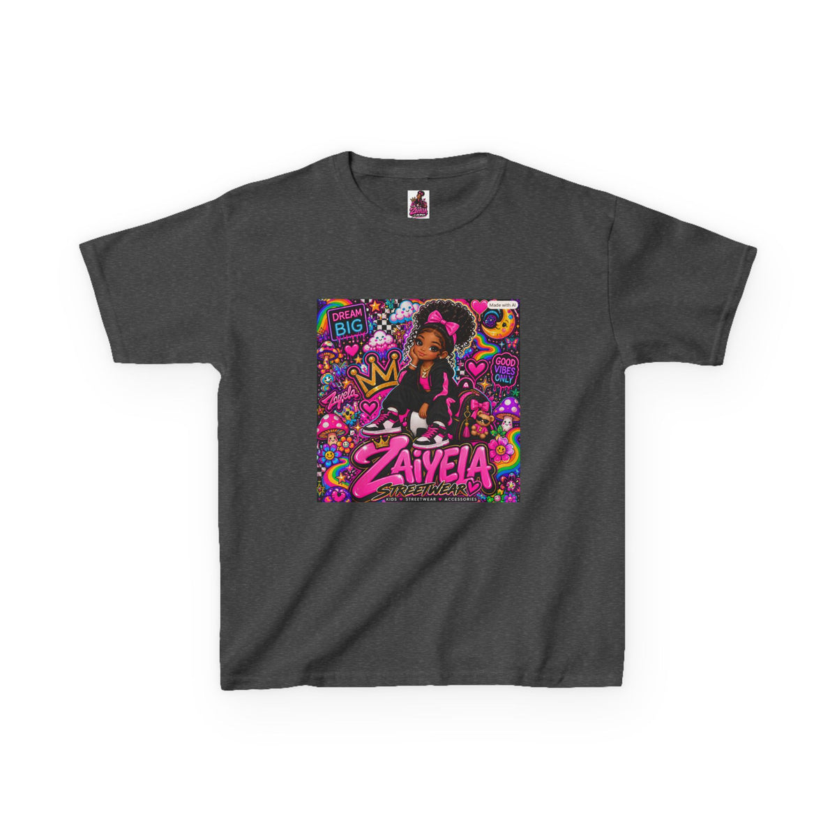 Kids Tee Pink Pop Art Zaiyela Graphic Shirt