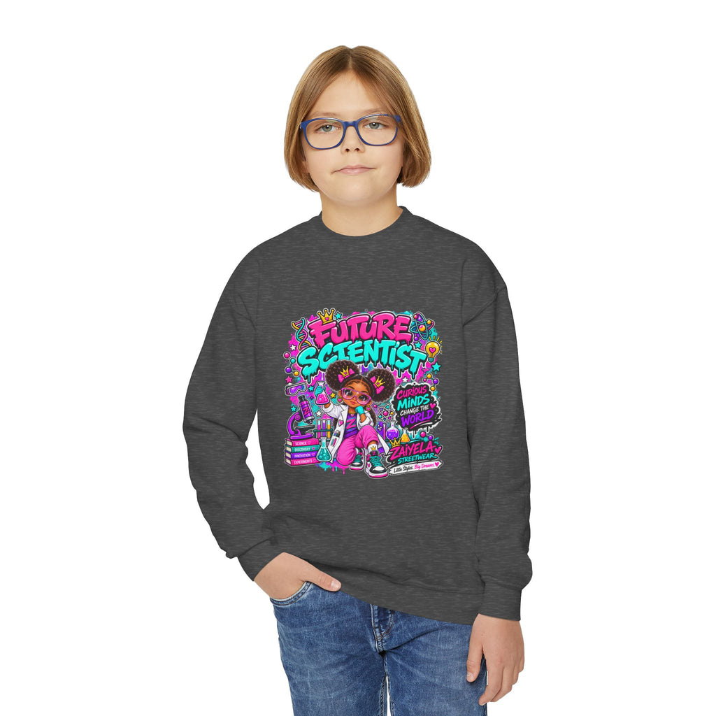Future Scientist Youth Sweatshirt — Bright STEM Crewneck for Kids