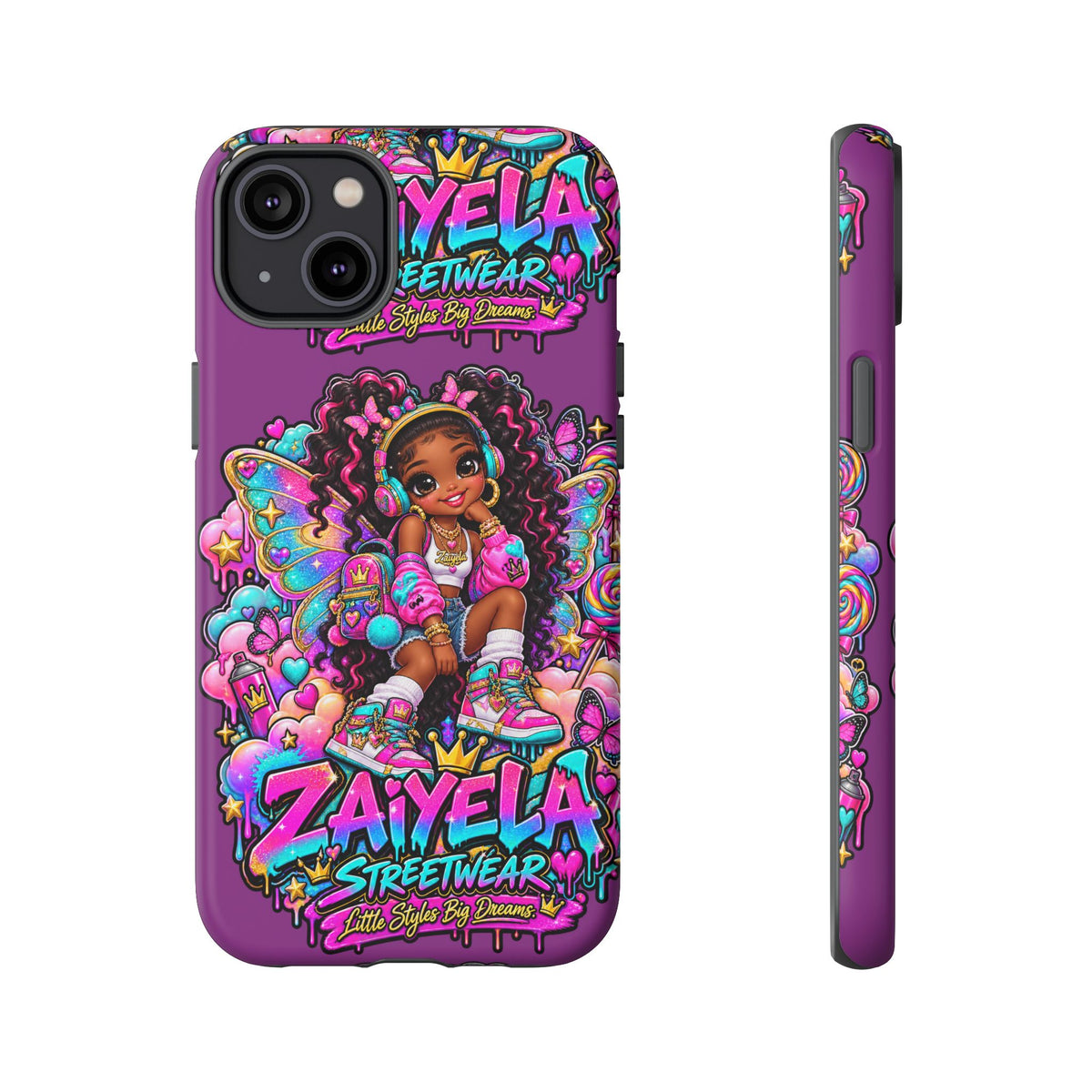 Cute Afro Rainbow Fairy Phone Case Fairy Streetwear Princess Protective Cover
