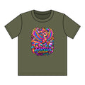 Youth Tee — Vibrant Rainbow Phoenix Graphic ‘Zavela’ Streetwear