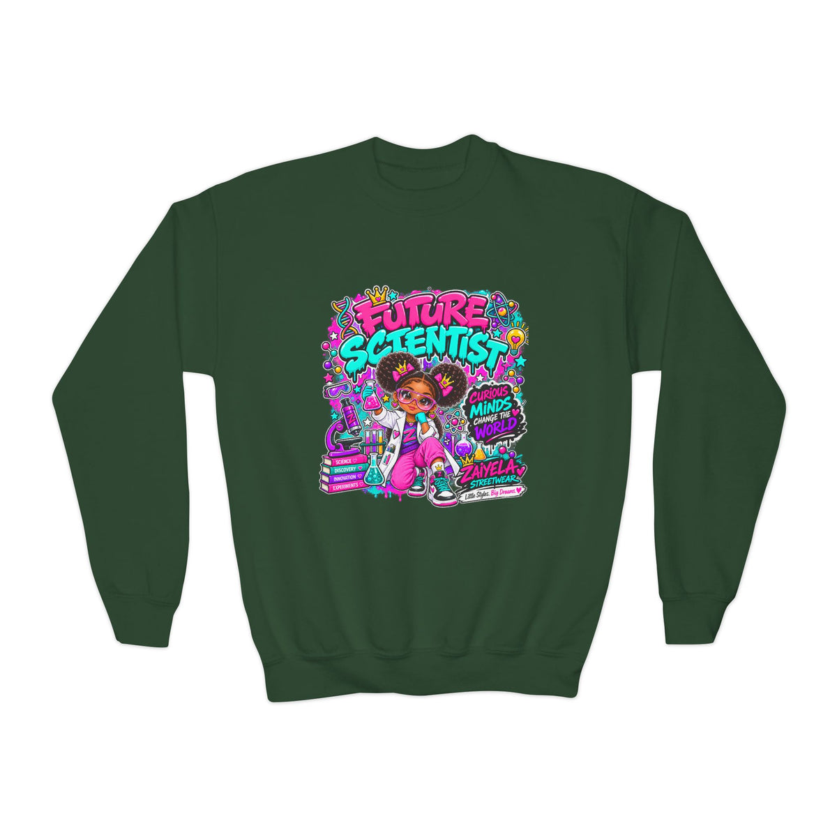 Future Scientist Youth Sweatshirt — Bright STEM Crewneck for Kids