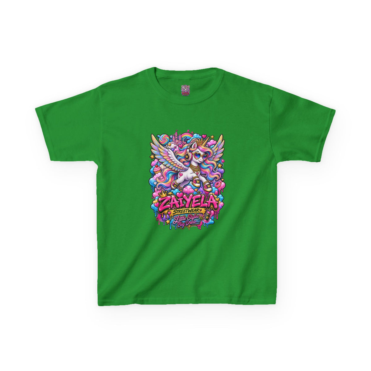 Kids Tee — Colorful Pegasus Dragon Graphic