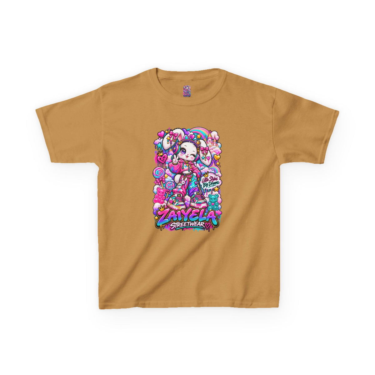 Kids Tee — Colorful Anime Candy Character Bunny Candy Dream