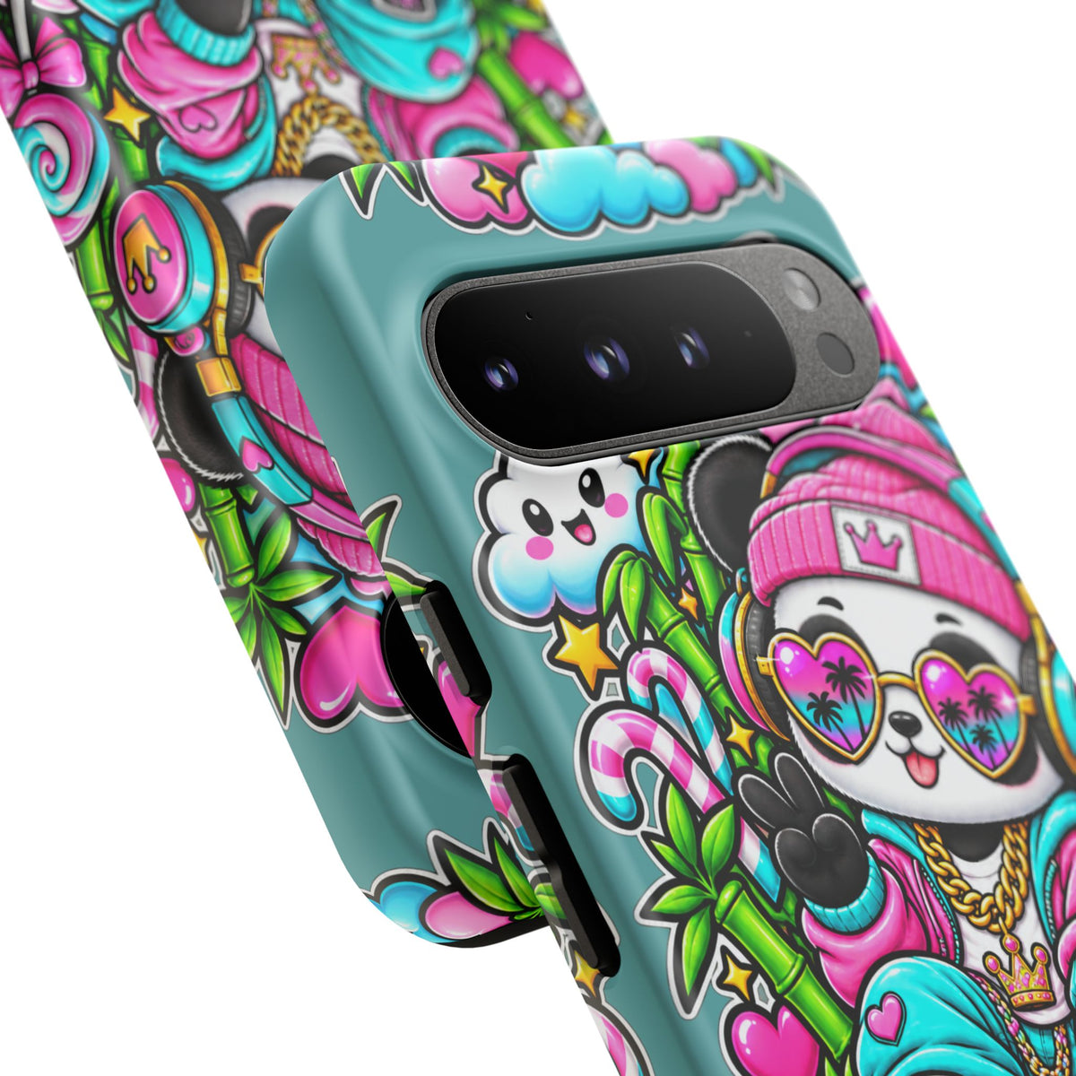 Cute Panda Phone Case Glam Panda Tropical Design