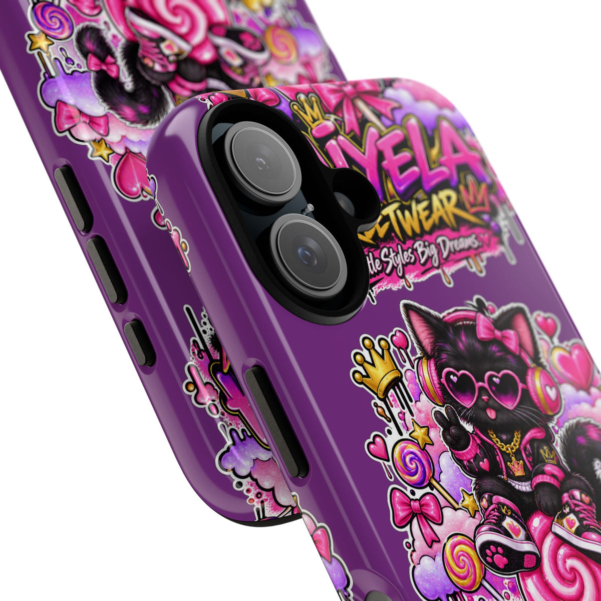 Cute Black Cat Candy Phone Case — Zaiyela Streetwear Magical Kitty