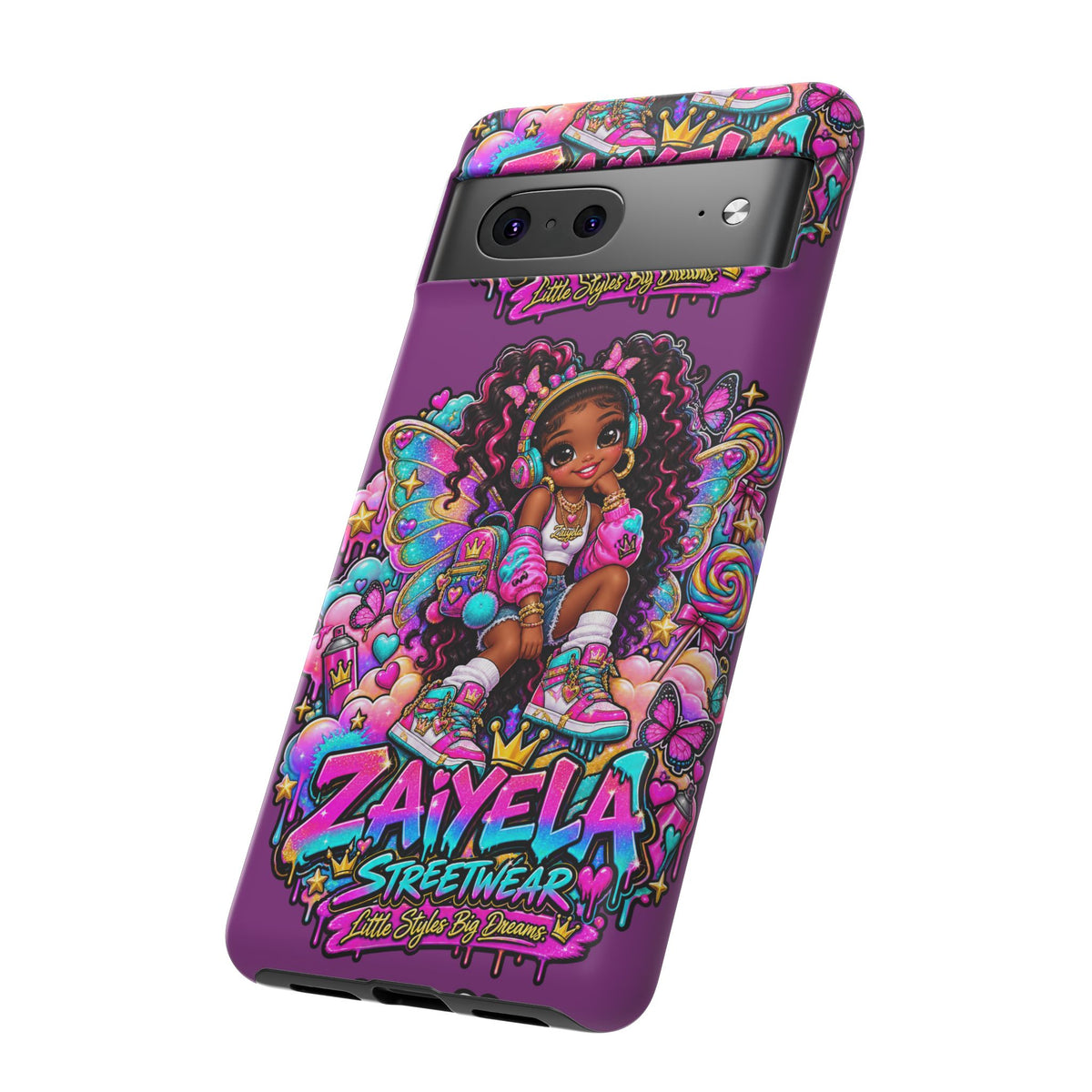 Cute Afro Rainbow Fairy Phone Case Fairy Streetwear Princess Protective Cover