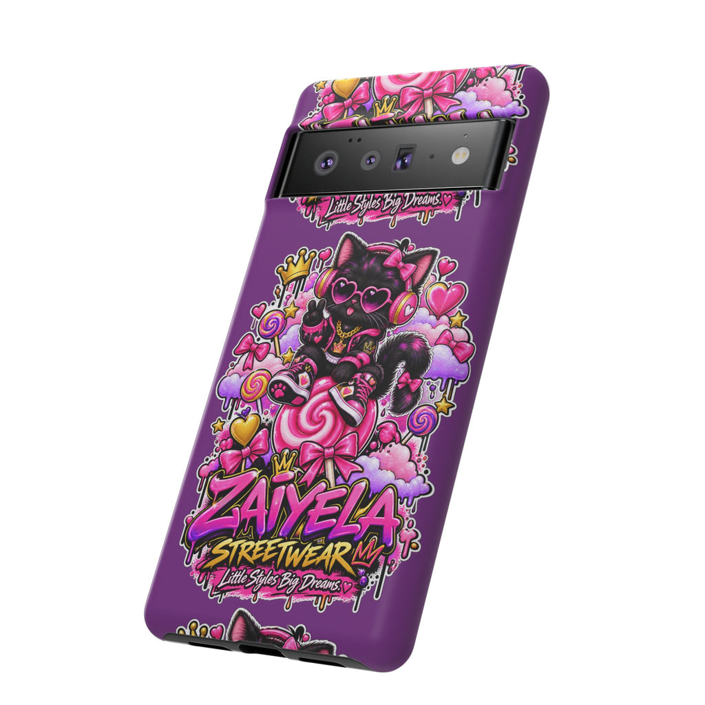 Cute Black Cat Candy Phone Case — Zaiyela Streetwear Magical Kitty