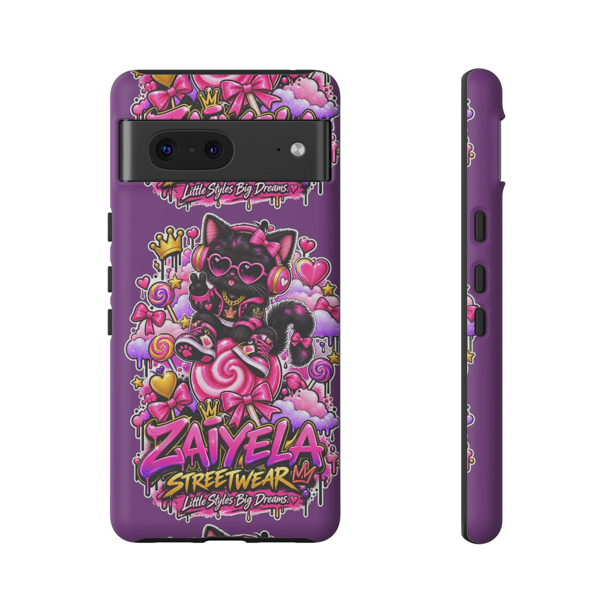 Cute Black Cat Candy Phone Case — Zaiyela Streetwear Magical Kitty