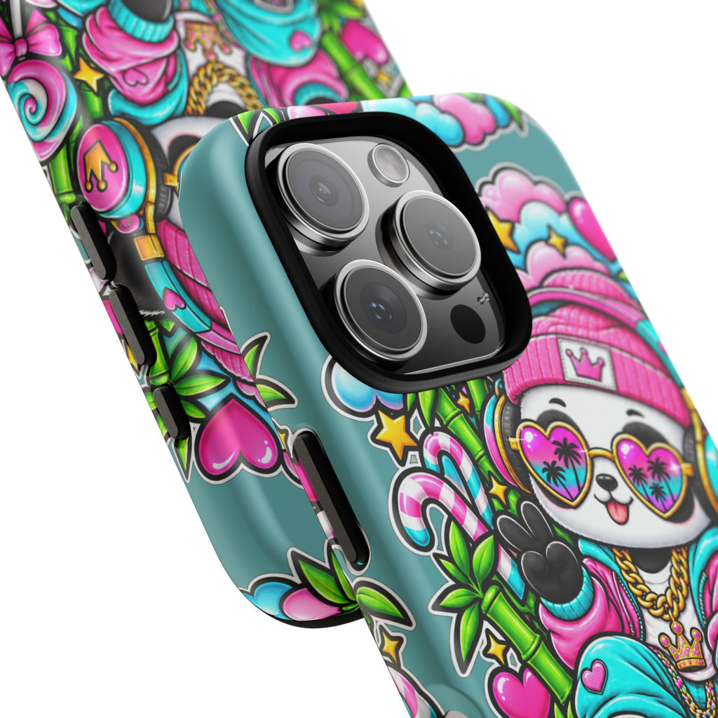 Cute Panda Phone Case Glam Panda Tropical Design