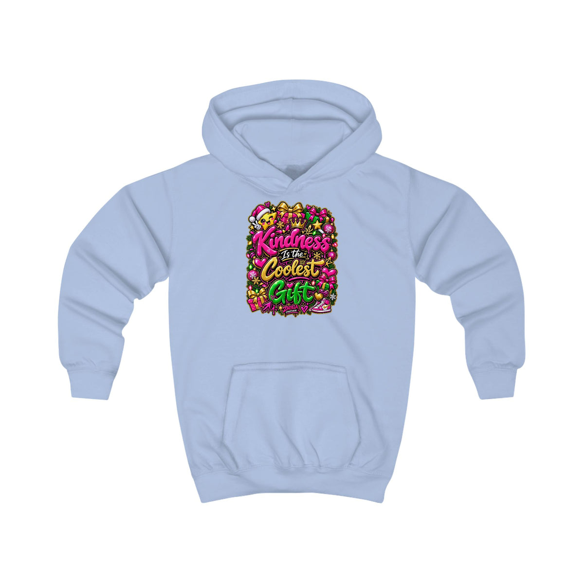 Kids Hoodie  Colorful Holiday Kids Hoodie (Kindness Is The Coolest Craft)