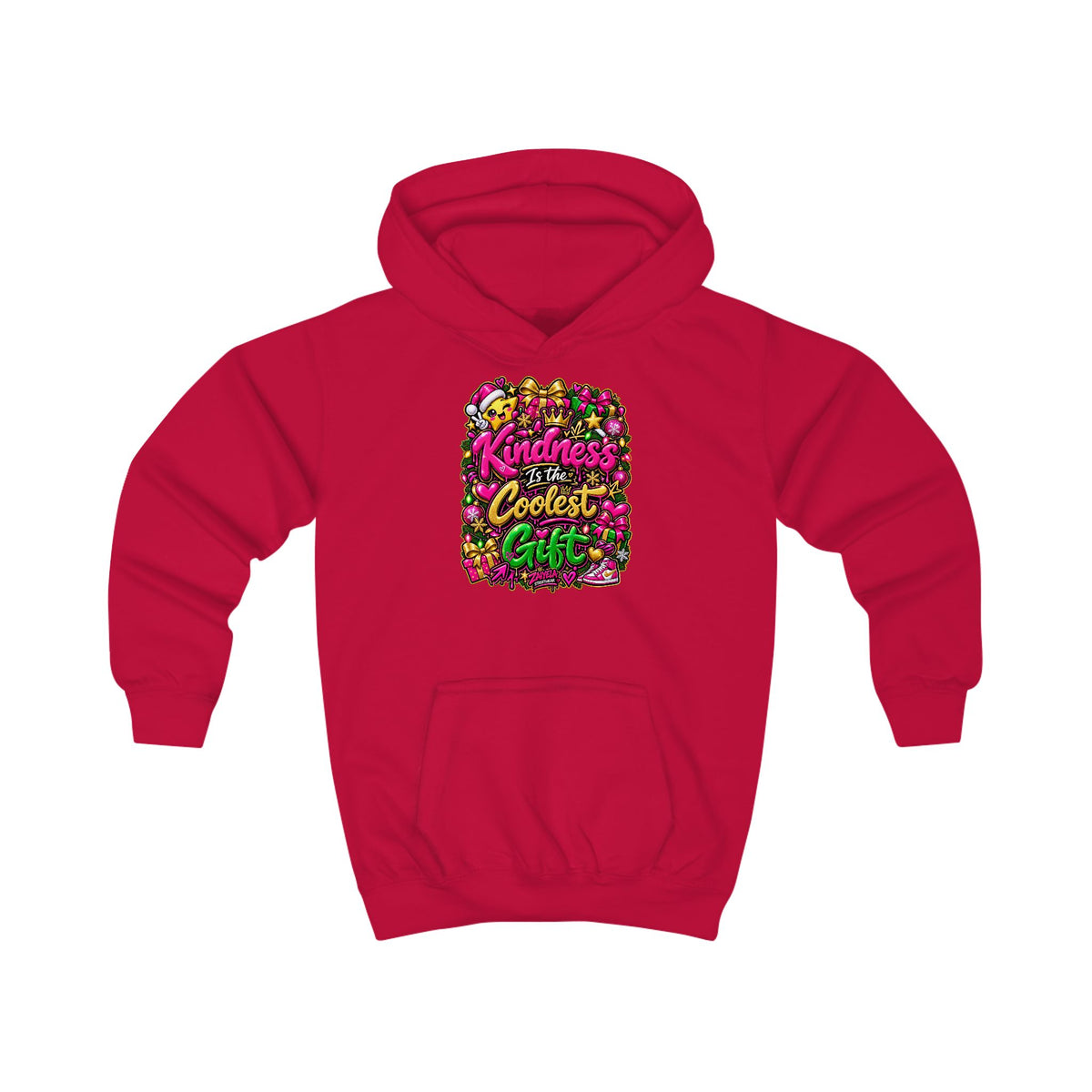 Kids Hoodie  Colorful Holiday Kids Hoodie (Kindness Is The Coolest Craft)