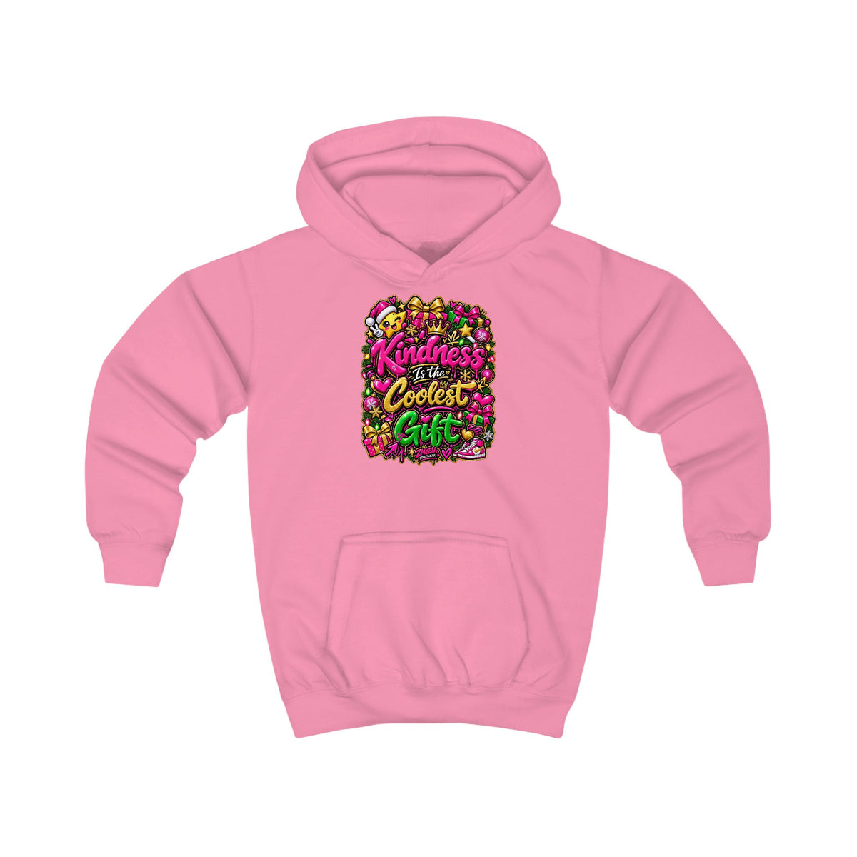 Kids Hoodie  Colorful Holiday Kids Hoodie (Kindness Is The Coolest Craft)