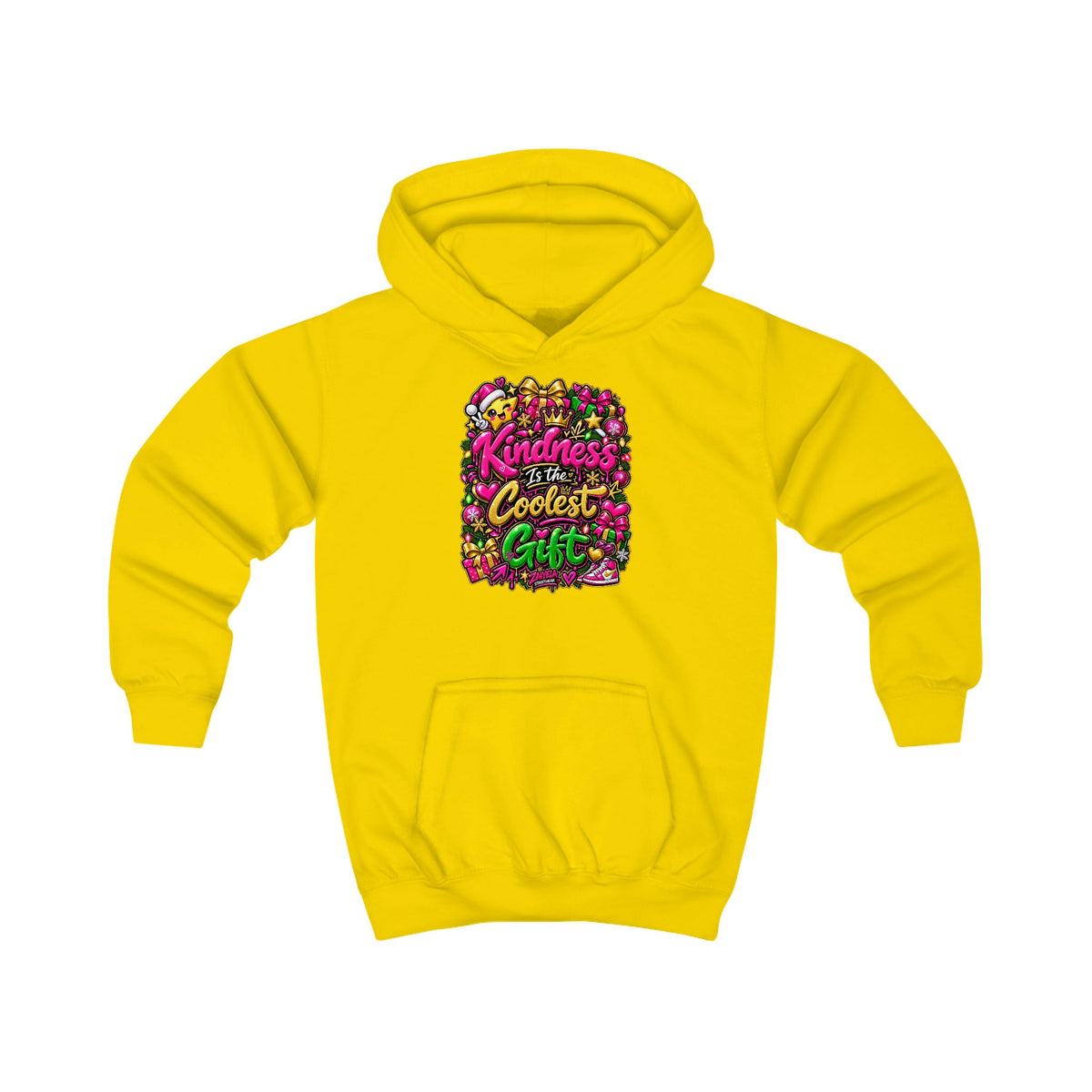 Kids Hoodie  Colorful Holiday Kids Hoodie (Kindness Is The Coolest Craft)