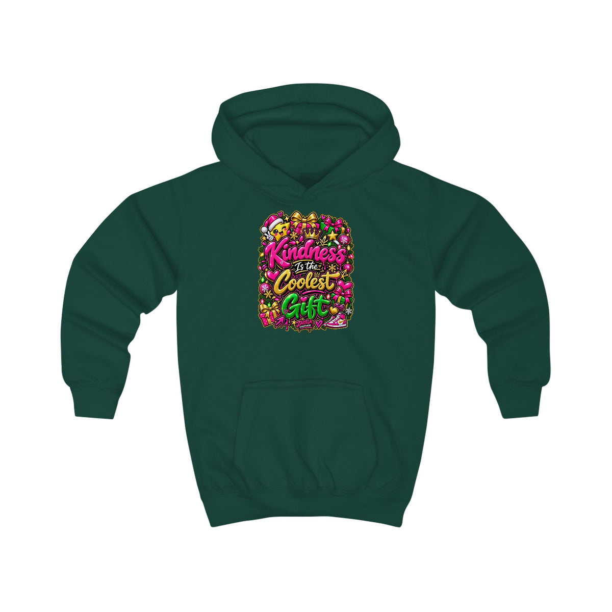 Kids Hoodie  Colorful Holiday Kids Hoodie (Kindness Is The Coolest Craft)