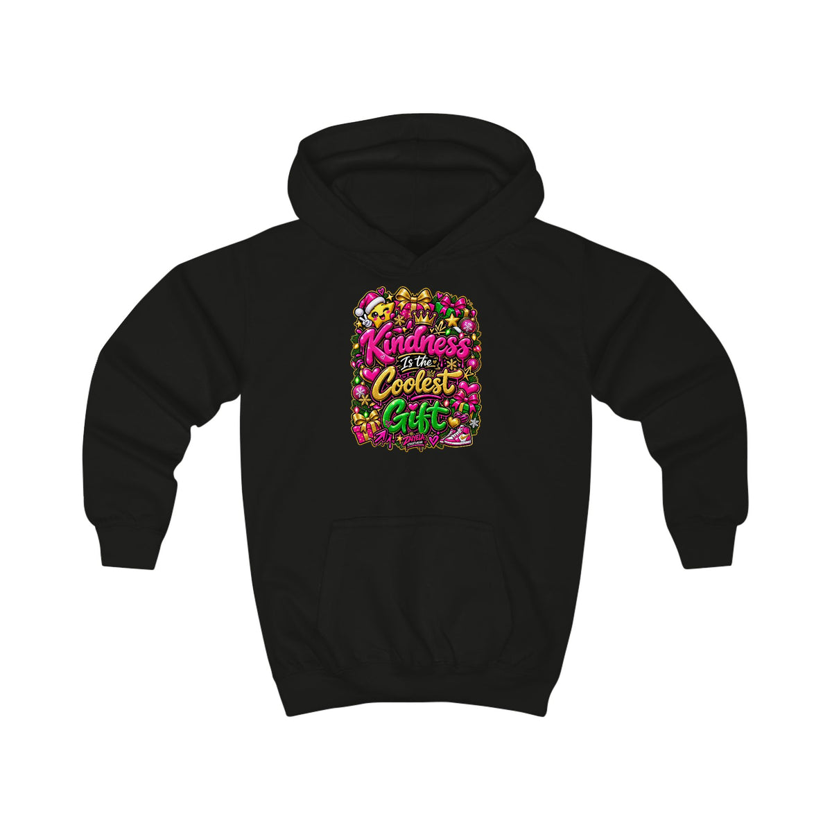 Kids Hoodie  Colorful Holiday Kids Hoodie (Kindness Is The Coolest Craft)