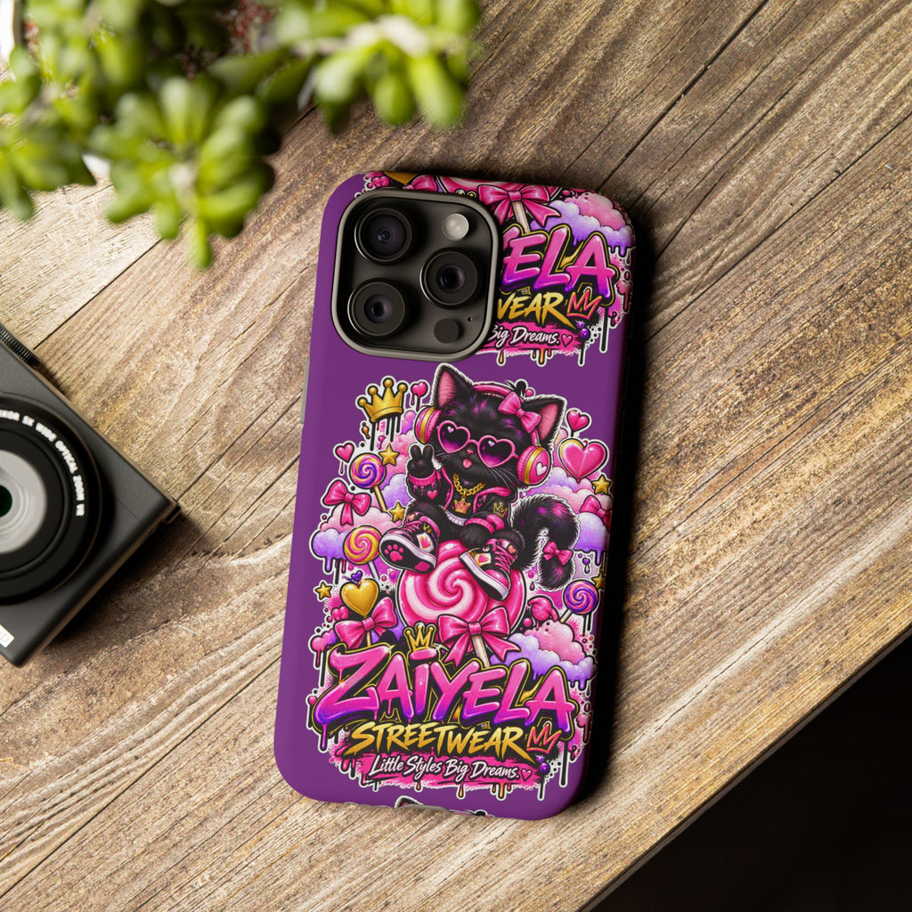 Cute Black Cat Candy Phone Case — Zaiyela Streetwear Magical Kitty