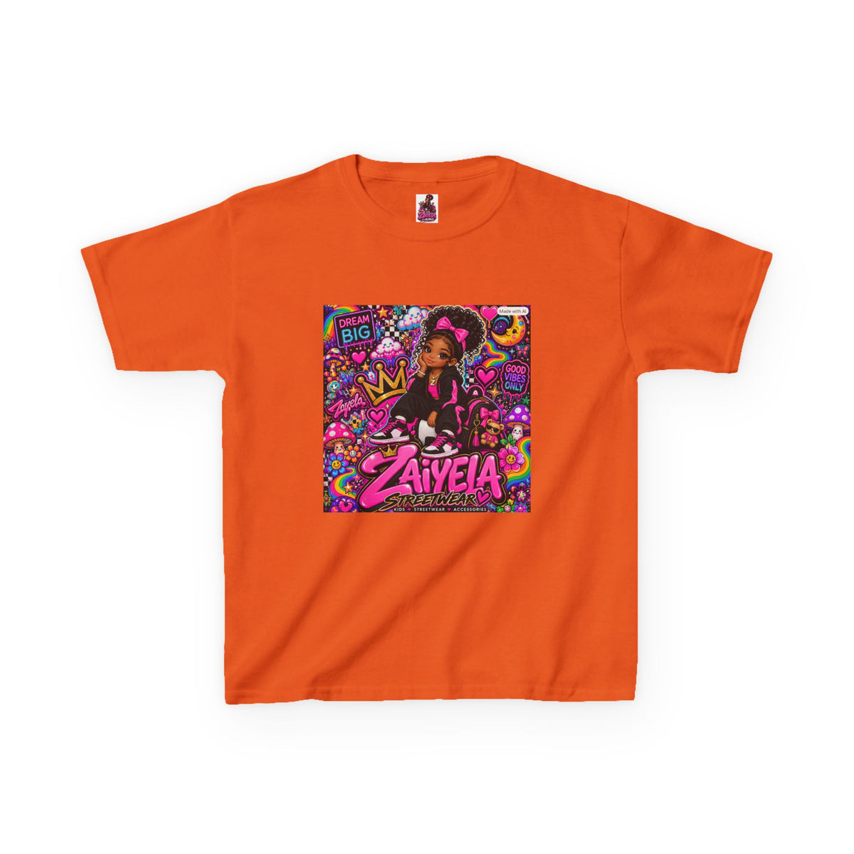 Kids Tee Pink Pop Art Zaiyela Graphic Shirt