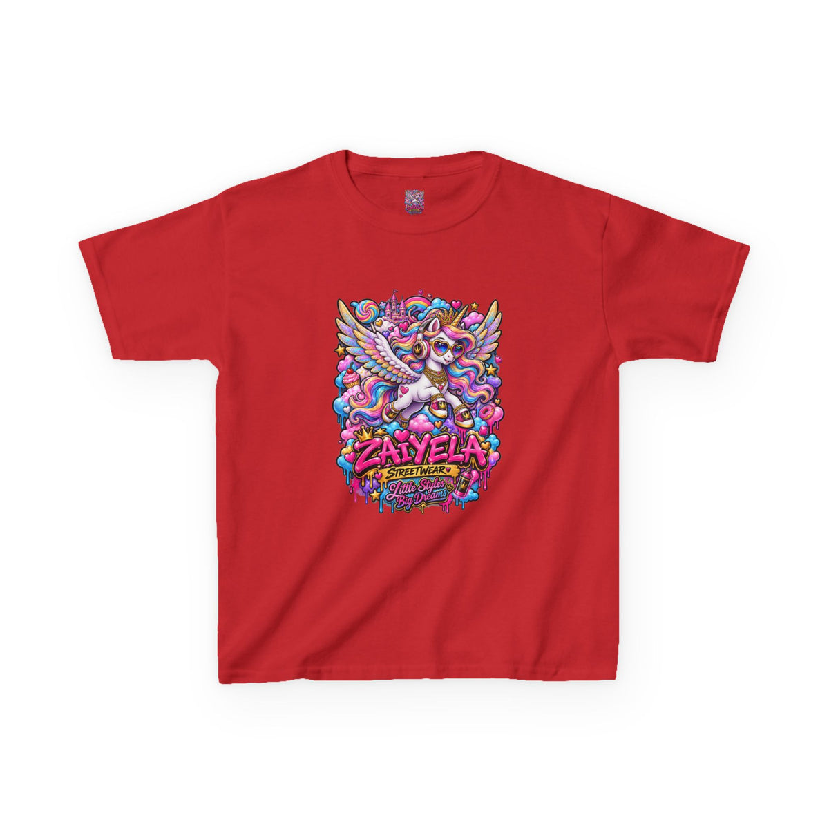 Kids Tee — Colorful Pegasus Dragon Graphic