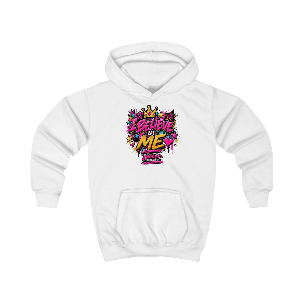 Kids Hoodie  Believe Me Graffiti Crown Design