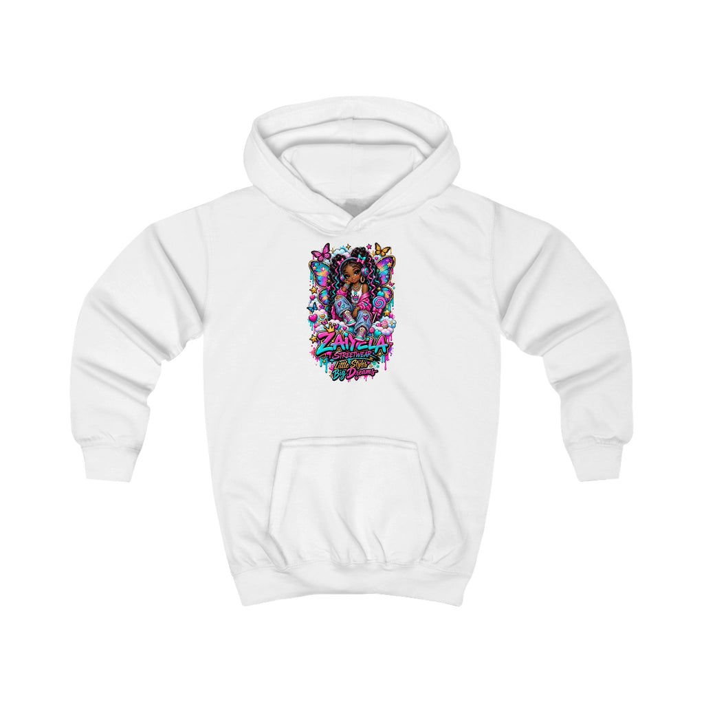 Kids Hoodie - Zayvella Streetwear Colorful Crown Logo Sweatshirt Butterfly