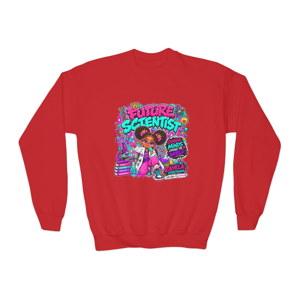Future Scientist Youth Sweatshirt — Bright STEM Crewneck for Kids