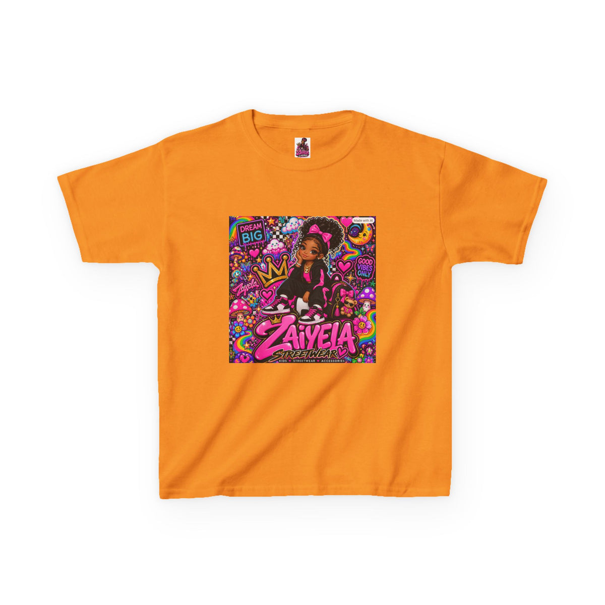 Kids Tee Pink Pop Art Zaiyela Graphic Shirt