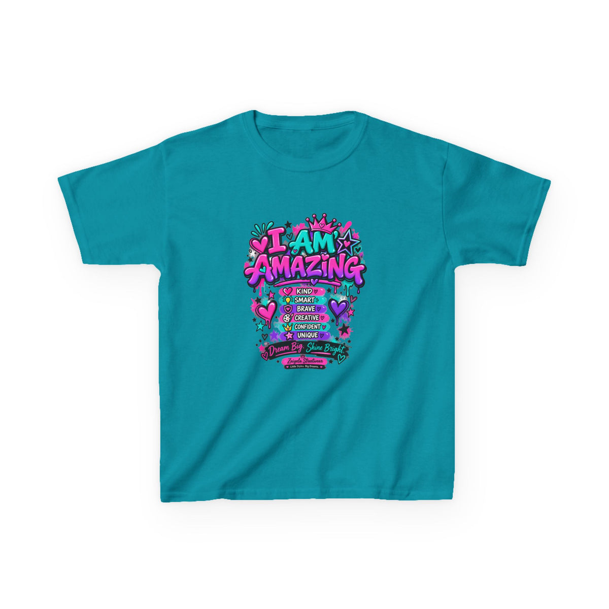 Kids T-Shirt — "I Am Amazing" Positive Affirmation Tee