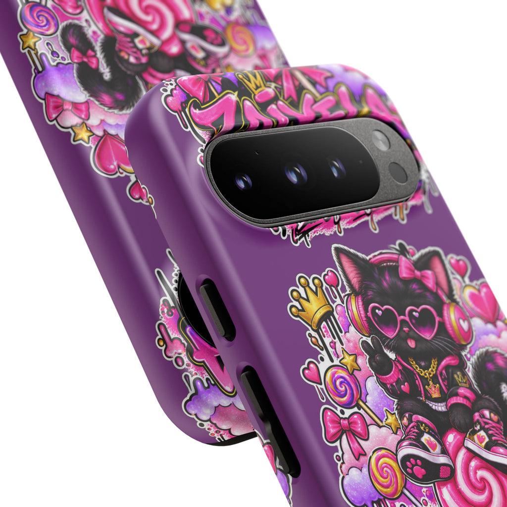 Cute Black Cat Candy Phone Case — Zaiyela Streetwear Magical Kitty