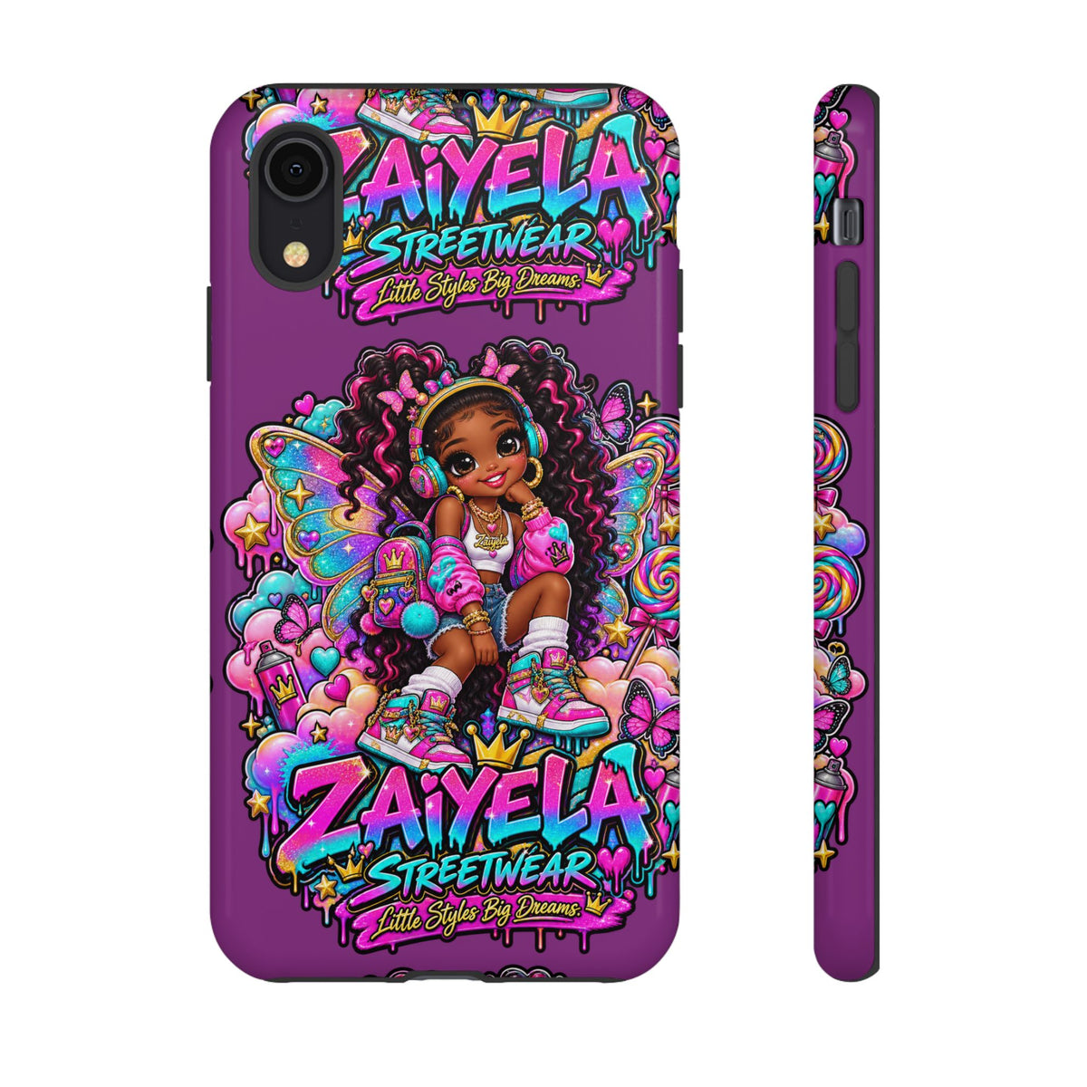 Cute Afro Rainbow Fairy Phone Case Fairy Streetwear Princess Protective Cover