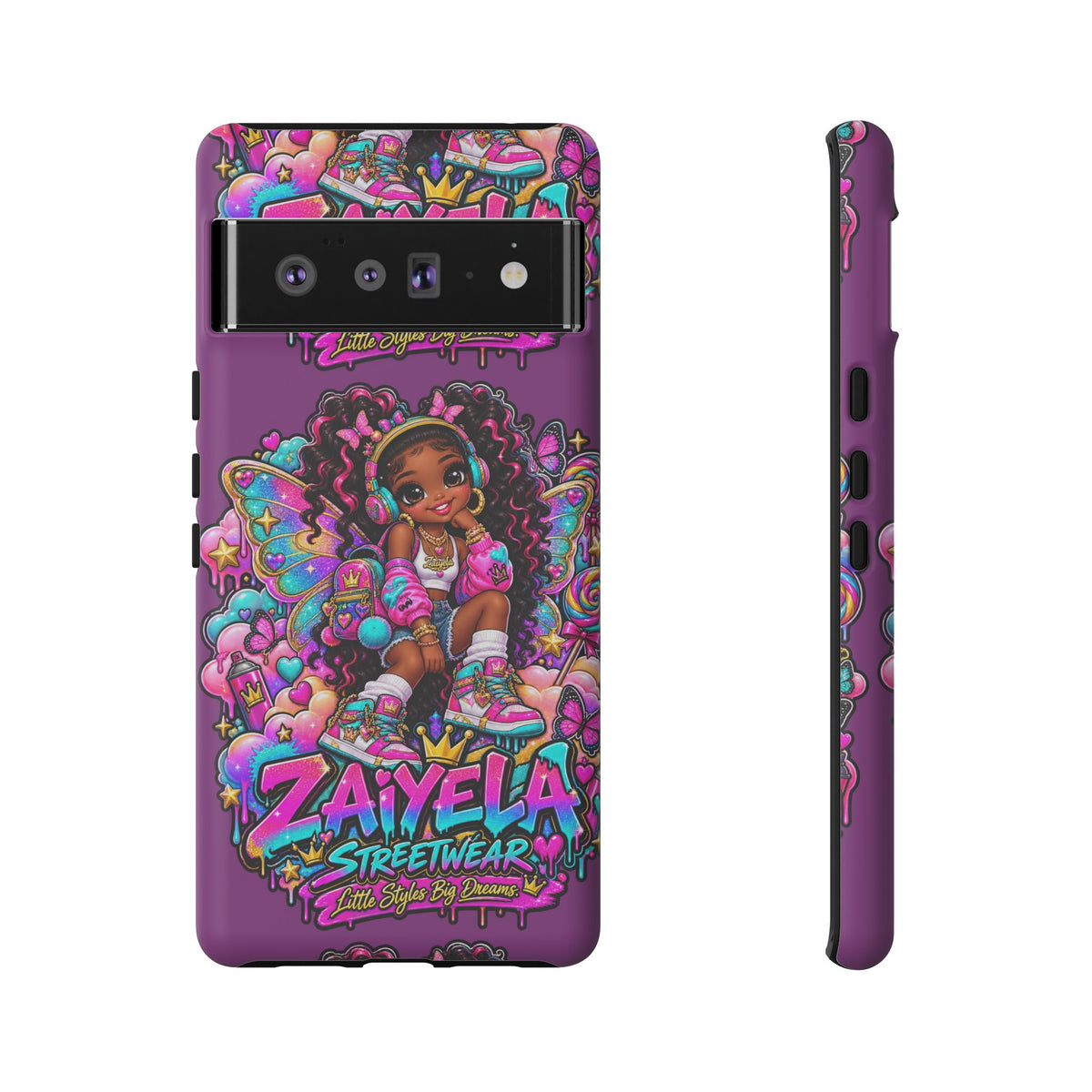 Cute Afro Rainbow Fairy Phone Case Fairy Streetwear Princess Protective Cover