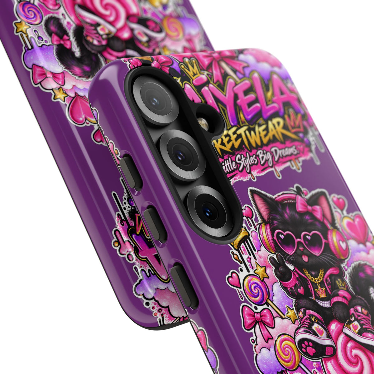 Cute Black Cat Candy Phone Case — Zaiyela Streetwear Magical Kitty