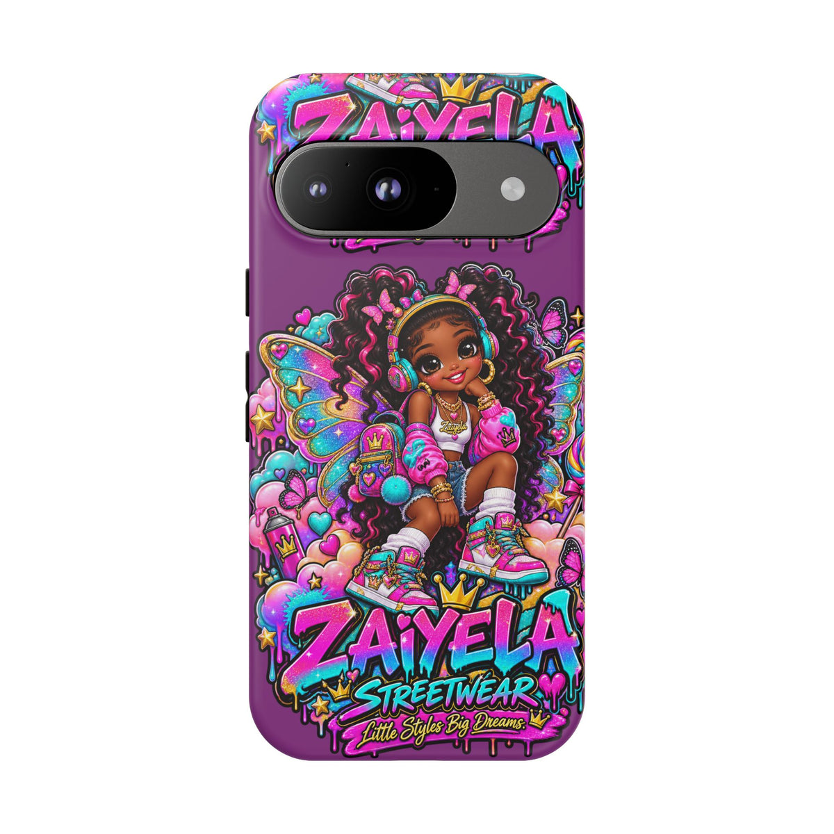 Cute Afro Rainbow Fairy Phone Case Fairy Streetwear Princess Protective Cover