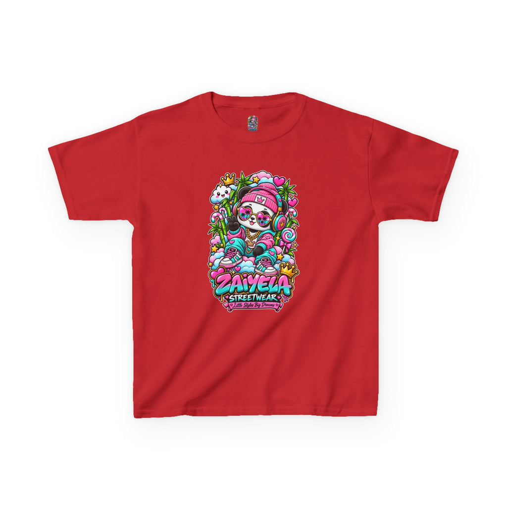 Kids T-Shirt Colorful Glam Panda Graphic Tee