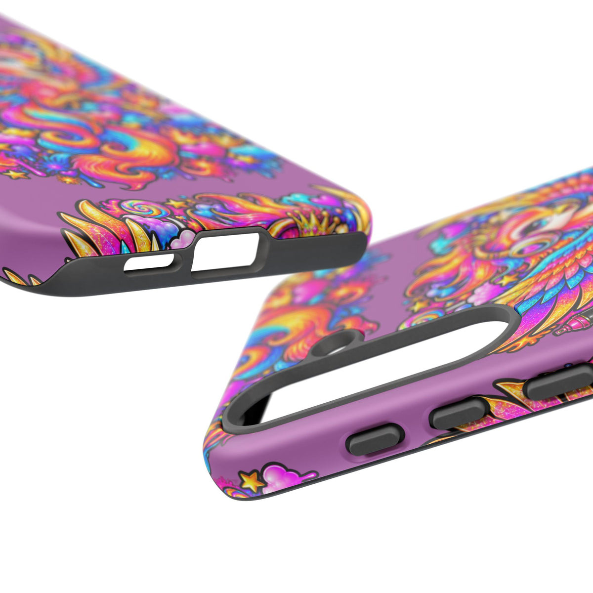 Phone Case — Vibrant Rainbow Phoenix with Headphones