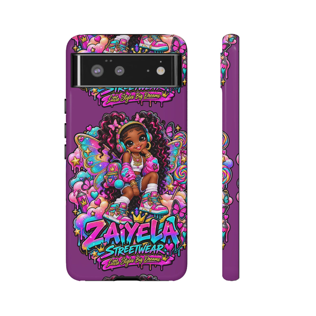 Cute Afro Rainbow Fairy Phone Case Fairy Streetwear Princess Protective Cover