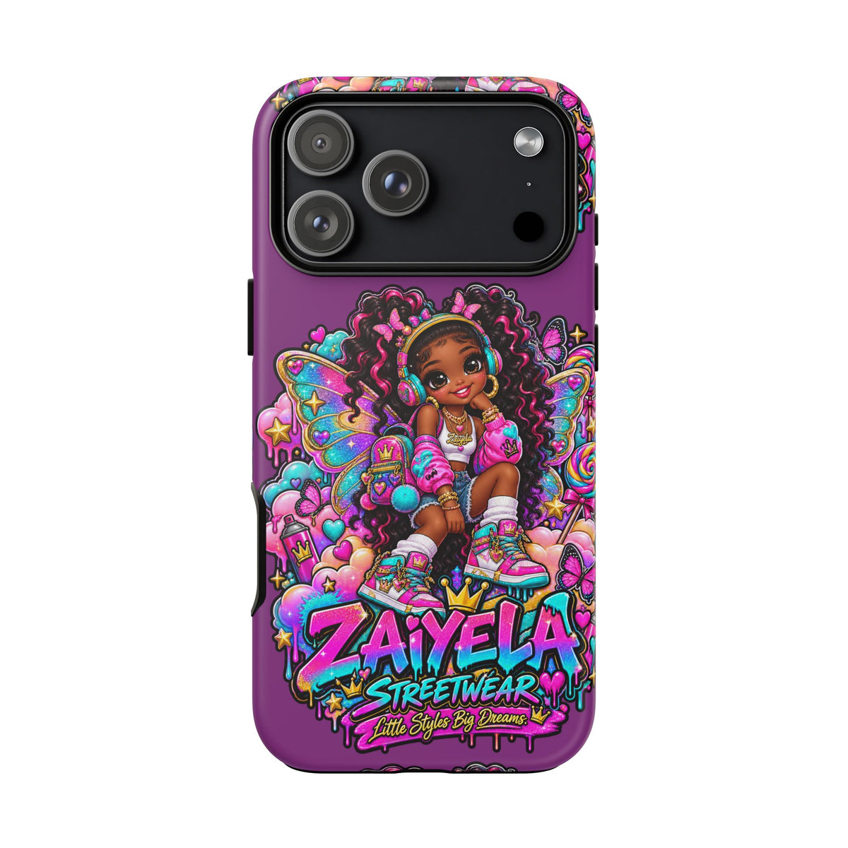 Cute Afro Rainbow Fairy Phone Case Fairy Streetwear Princess Protective Cover