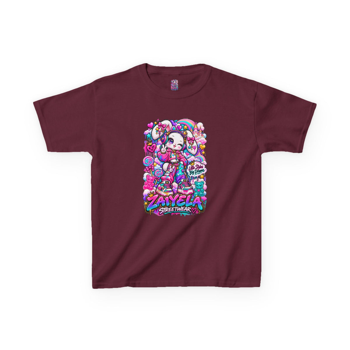 Kids Tee — Colorful Anime Candy Character Bunny Candy Dream