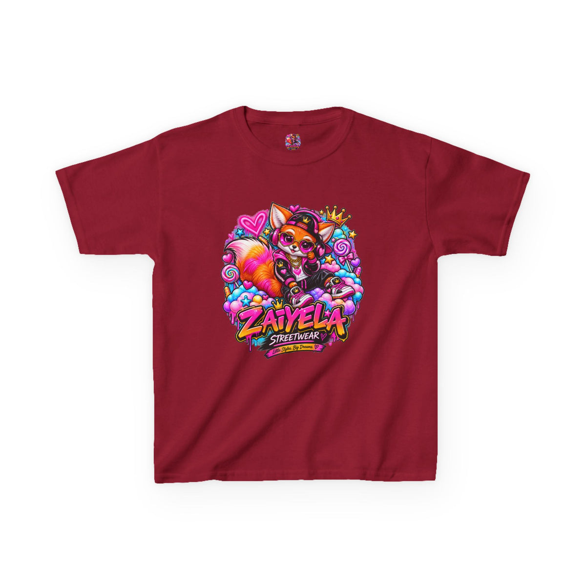 Kids Tee — Colorful Fox Streetwear Star