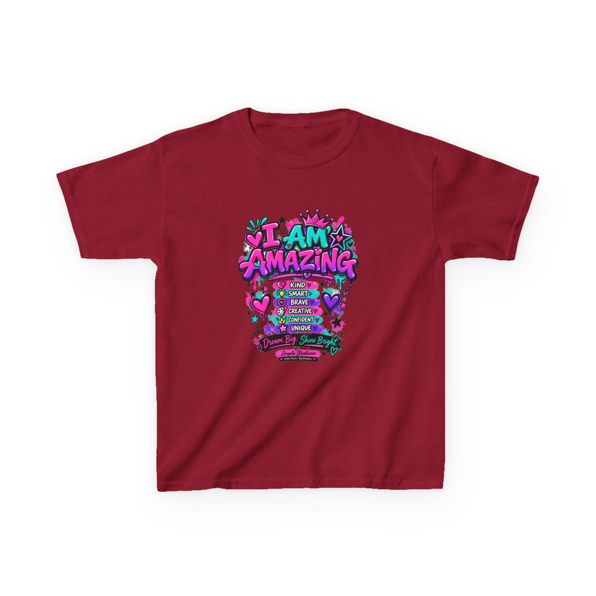 Kids T-Shirt — "I Am Amazing" Positive Affirmation Tee