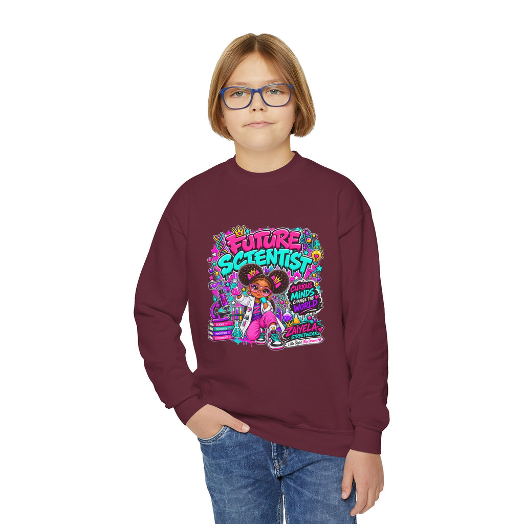 Future Scientist Youth Sweatshirt — Bright STEM Crewneck for Kids