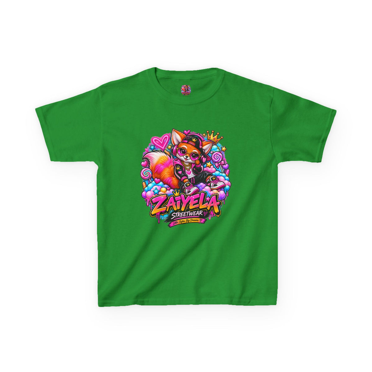 Kids Tee — Colorful Fox Streetwear Star