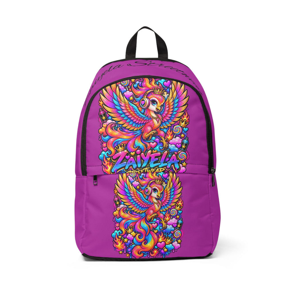 Vibrant Phoenix Backpack — Colorful Psychedelic Bird School Bag